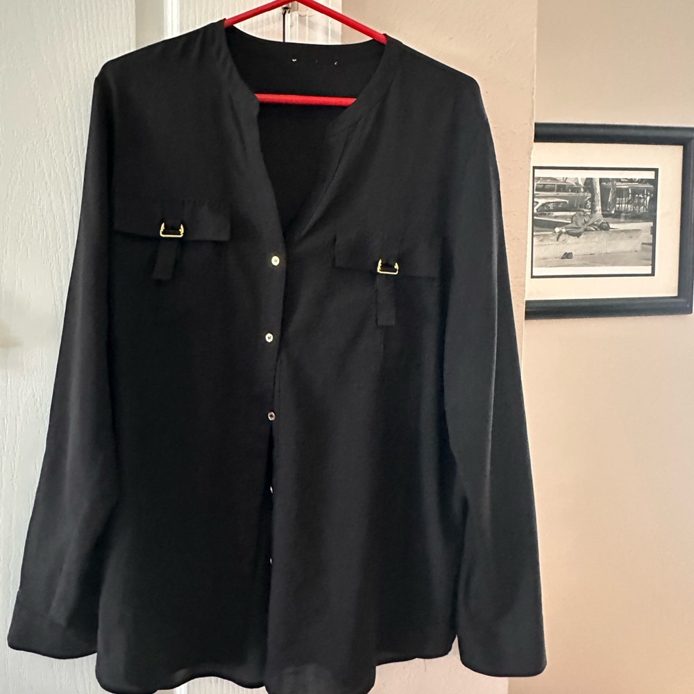 Calvin Klein Black Button Down Shirt
